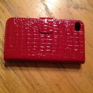 iPhone 4/4s red croc look NEW