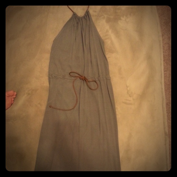 Grey halter dress