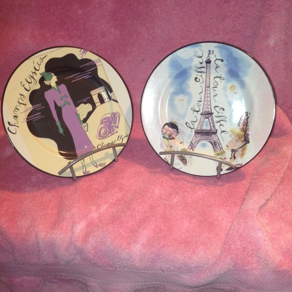 Set of 2 "French" decorative plates - Picture 1 of 3