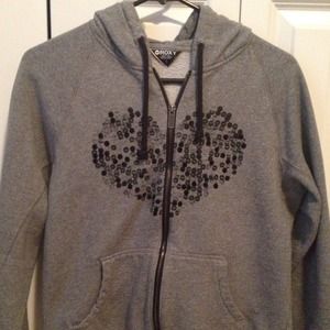 🚫bundled🚫Roxy heart zip hoodie Size Med