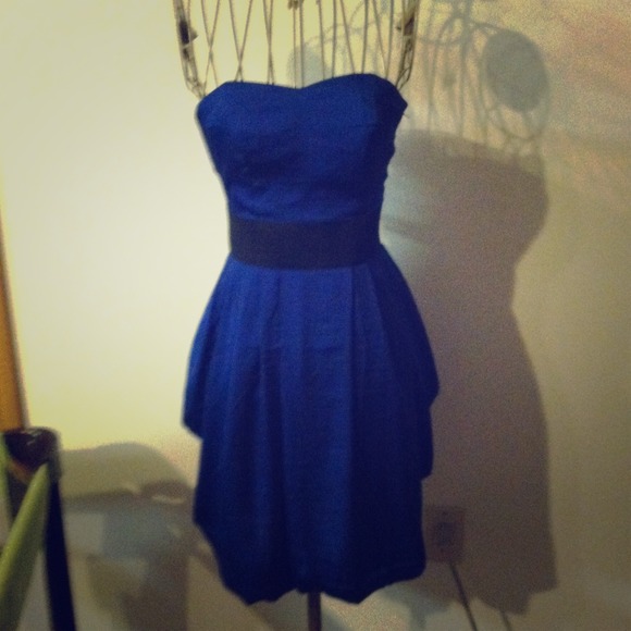 On hold w/ red dress