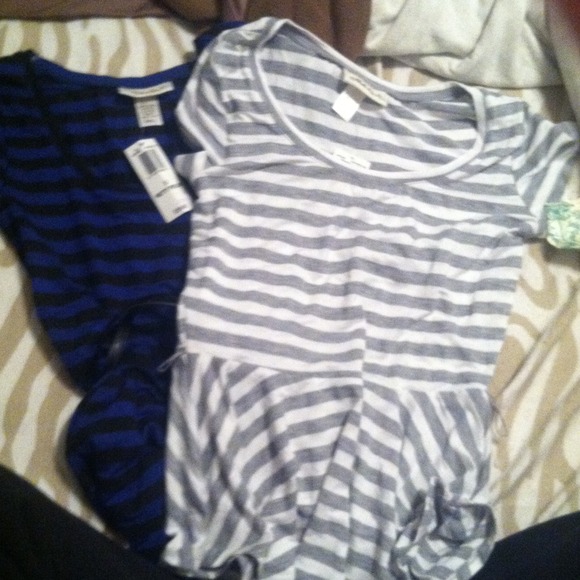 Two striped tops! Never been worn!!