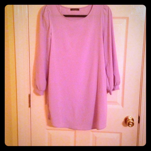 Lavender spring dress.