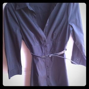 Black button up Express dress