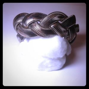 Silver mesh braided bracelet!