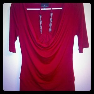 Deep red halter/slouchy top. NWOT