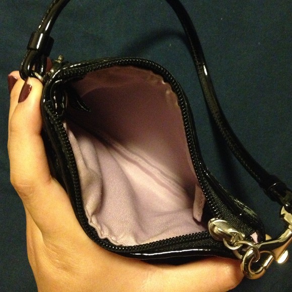 Authentic Coach black an silver wristlet - Picture 3 of 3