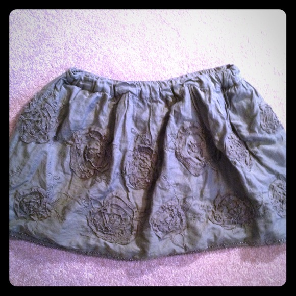 A&F green cotton skirt