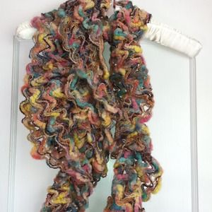 Anthropologie crazy yarn scarf