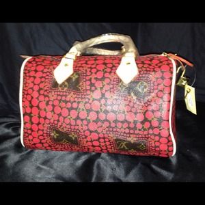 Beautiful Red and Brown handbag