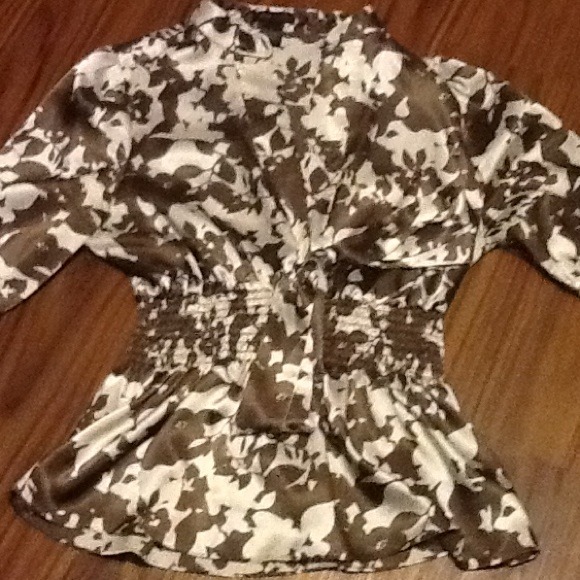 BCBG blouse and express grey sequined tank