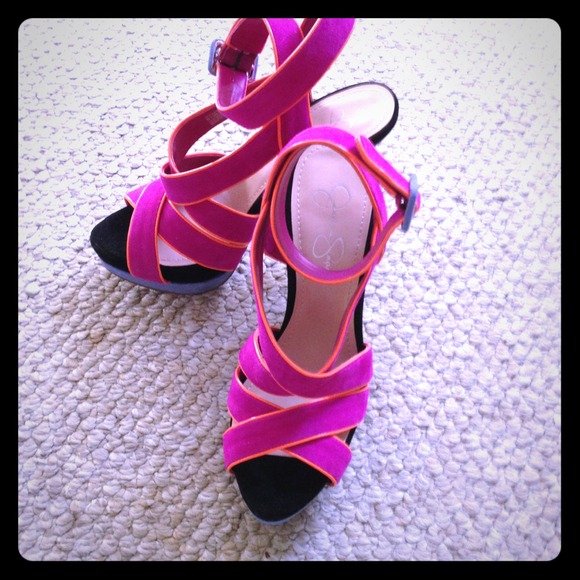 Jessica Simpson muliple color platform sandle