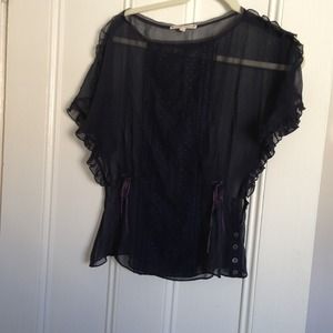 RESERVED Nanette Lepore sheer top, 15% off bundles