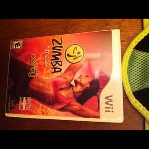 Zumba for Wii with belt to hold controller.