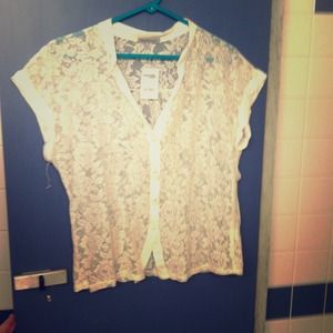 🔴SOLD🔴 Sheer Lace Button Up