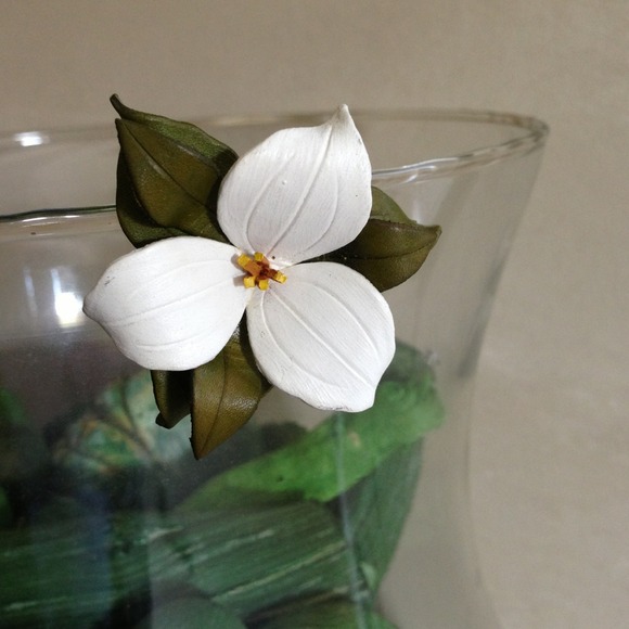 Unique Leather Lily Broach