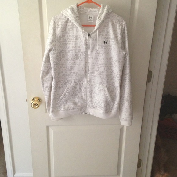 Under armour white fleece lined hoodie