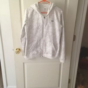 Under armour white fleece lined hoodie