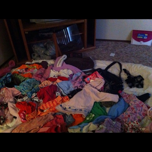 Bunch of girl kid clothes