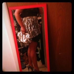 Black and Silver Zebra Sequin Strapless dress