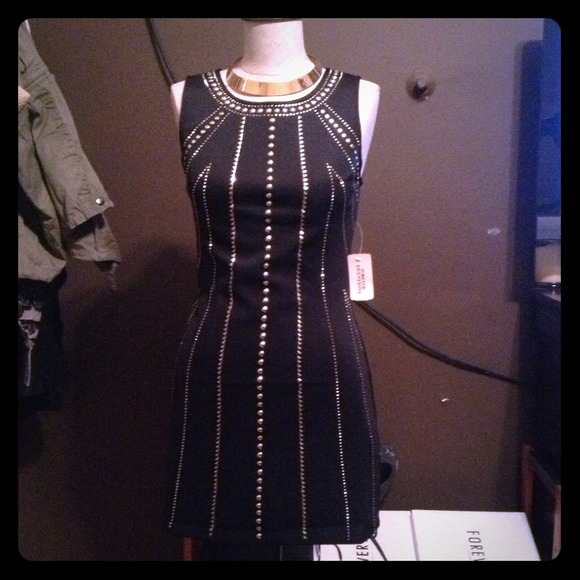 Studded bodycon dress