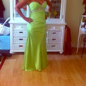Mori Lee Lime Green Prom Dress