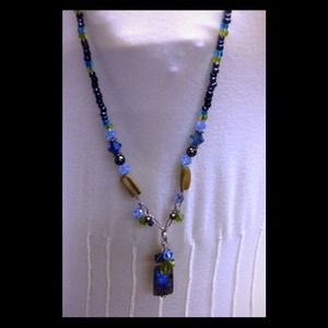 Blue and Green Crystal Neclace