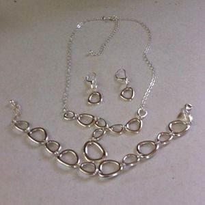 Necklace, Bracelet, and Earring set.