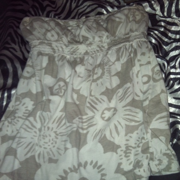 Aeropostale strapless floral print top