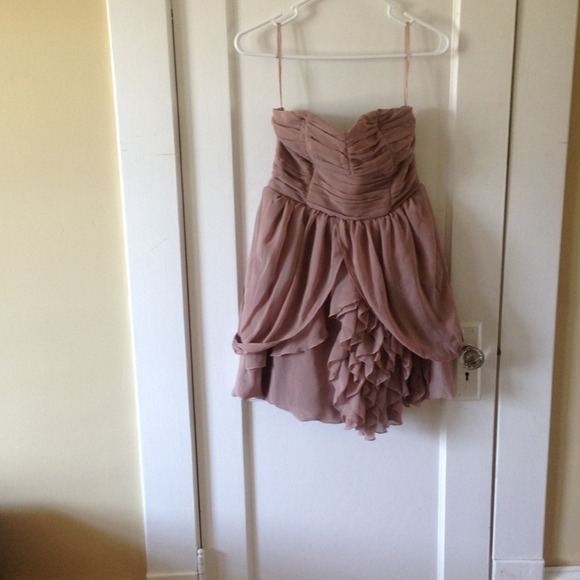 Taupe strapless Dress