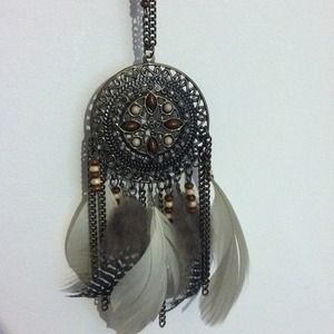 ✨Feather "dream catcher" inspired long necklace.