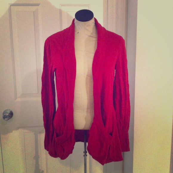 Sparrow Red Open Cardigan