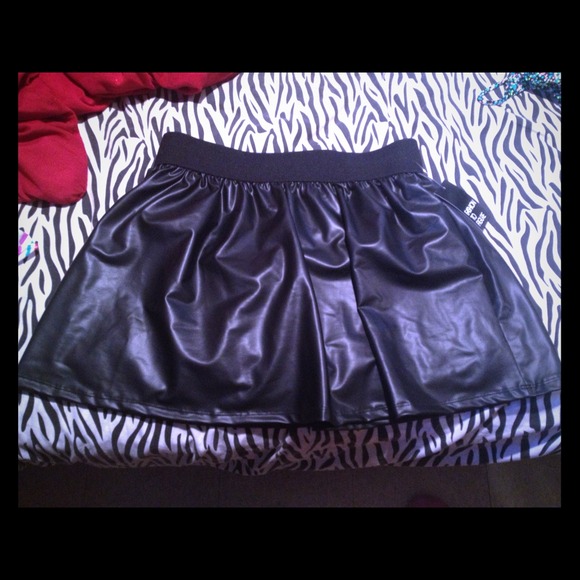faux leather skirt