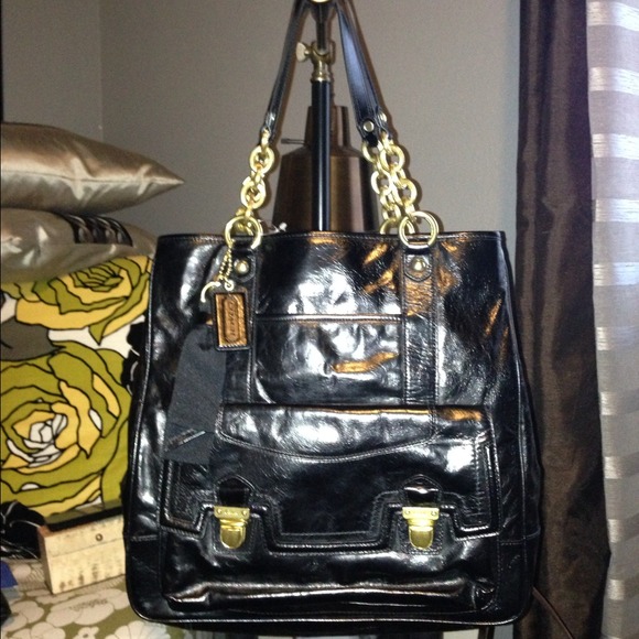 ***SOLD***FLASH SALE New Coach Poppy Leather Tote - Picture 1 of 4