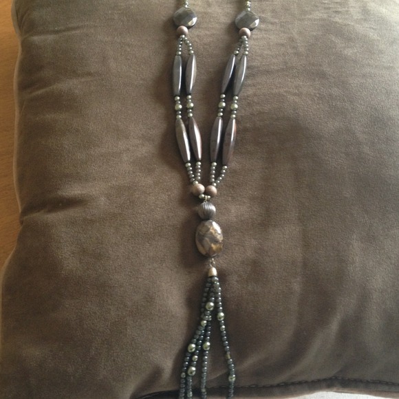 Green beaded necklace