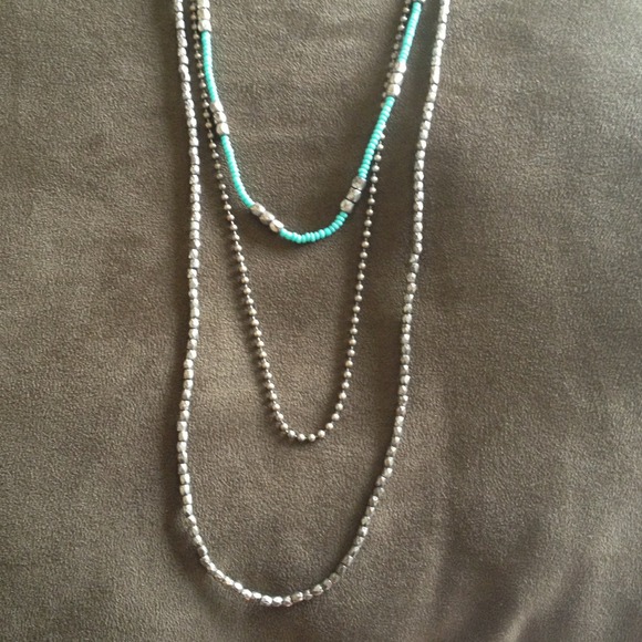 Beaded silver & turquoise