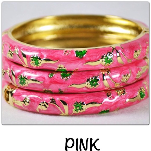 Brand New SET OF 3 Open Cuff Enamel bangles