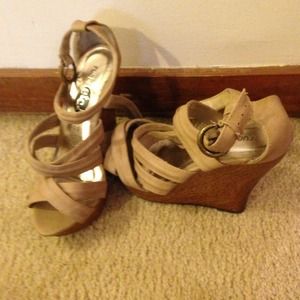 Beige Wedge Sandal