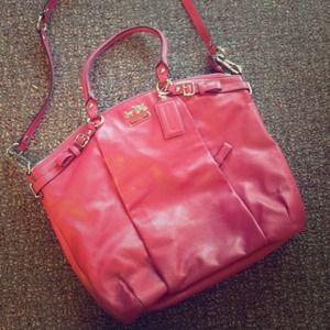 Coach Fuschia Lindsey satchel bag