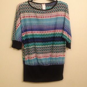 Tribal print top. I have small, medium, & large!!!