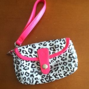 Animal print wristlet