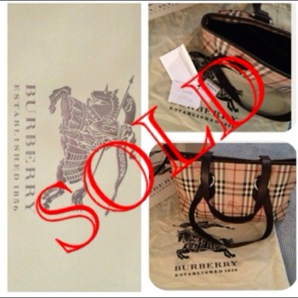 🚫SOLD🚫Burberry Med Haymarket Check Tote Bag