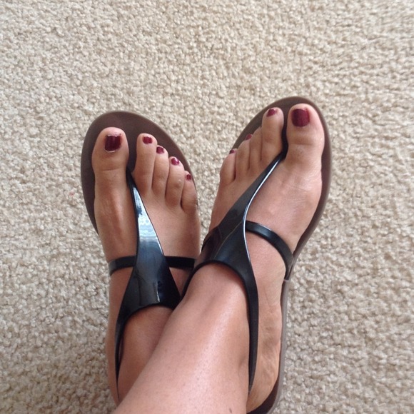 Beautiful  plastic black sandals💕