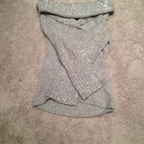 Silver sequined sweater from Black and White Co.
