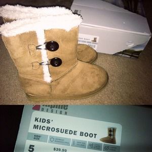 brown button boots sz 5 youth/kid fits a womens 7