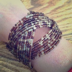 Brown & Gold Beaded Bracelet!