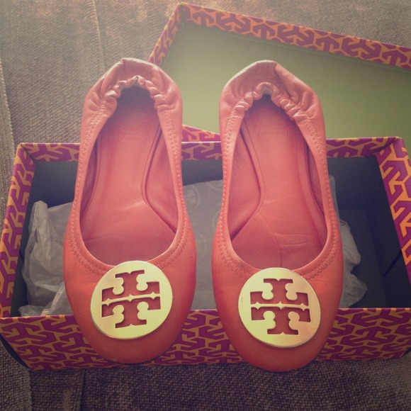 Tory Burch orange flats
