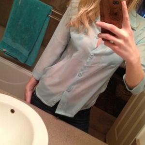 Turquoise Button Up