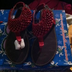 ❗️❗️Bundled❗️❗️Pink beaded sandal