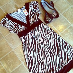 NWT Zebra Print Dress!